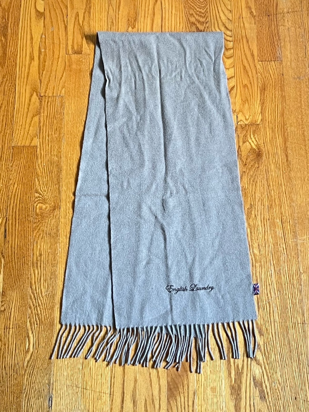 English Laundry Wool Blend Tasseled Scarf